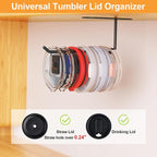 4 Pack Tumbler Lid Organizer, Space Saving Cup Lid Organizer - Image 3