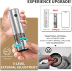 Mini Electric Salt and Pepper Grinder Stainless steel, USB Rechargeable - Image 5