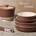 CAROTE 19Pcs Ceramic Cookware Set, Pots and Pans Set Non stick, Non Toxic - Image 4