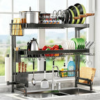 Over The Sink Dish Drying Rack, Adjustable 3 Tier Large Capacity Stainless by GoodProductsGoodLife