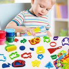 Dough Tools with 40 pcs Plastic Dough Cutters Animal Shapes - Image 6