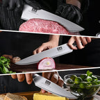 SHAN ZU Japanese Knife Set 3 PCs, High Carbon 10Cr15Mov Stainless Steel Chef - Image 6