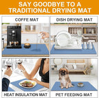 Dish Drying Mats for Kitchen Counter, Waterproof Coffee Mat for Countertop - Image 6