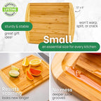 GREENER CHEF 12 Inch Small Bamboo Cutting Board - Image 3