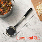 6 Ounce Solid Stainless Steel Portion Control Ladle Spoon - Image 6