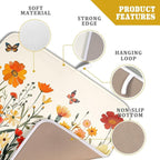 Fall Orange Wildflower Dish Drying Mat - Image 4