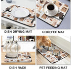 Coffee Mat 19inx12in, Absorbent Hide Stain Anti-Slip Coffee Bar Accessories - Image 4