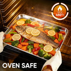 LIANYU 2 Pack Stainless Steel Cookie Sheet Pans, Commercial Grade Baking Sheet - Image 4