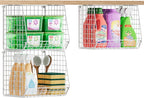 3 Pack Screw Mount Under The Wooden Shelf Laundry Room Organizer: Foldable Wire - Image 7