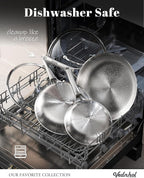 Titanium Au Gratin Pans Set 8/10/12 Inch, Pure Titanium Hammered Frying Pans - Image 6