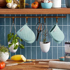 KitchenAid Asteroid Mini Oven Mitt 2-Pack Set, Mineral Water Aqua - Image 3
