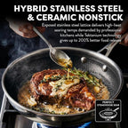 Gotham Steel Ceramax 12 Pcs Tri Ply Hybrid Stainless Steel Cookware Set - Image 4