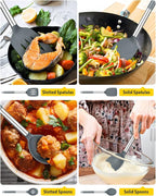 Pack of 4 Silicone Cooking Utensils Set, Non Stick Large Solid Spatulas - Image 3