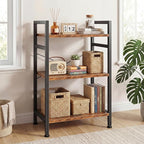 DUMOS 3 Tiers Bookshelf, Classical Book Shelf, Tall Display Shelves in Living - Image 7