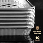PLASTICPRO Aluminum Pans 10 Pack Disposable Cookie Sheets 9'' x 13'' Baking - Image 7