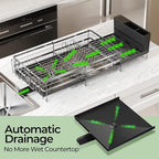Large Dish Drying Rack, Expandable Dish Rack, Stainless Steel Anti-Rust Dish - Image 5