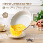 SENSARTE Nonstick Ceramic Frying Pan Skillet, 12.5 Inch Omelet Pan, Healthy Non - Image 2