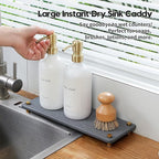 Kitchen Sink Caddy Water Absorbing Stone Drying Tray, Diatomite Bathroom Sink - Image 3
