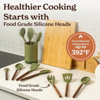 Silicone Kitchen Utensils Set & Holder: Cooking Utensils Set - Image 4