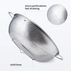 Gulex Stainless Steel Colander and Strainer Set，Metal Strainers - Image 3