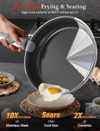 DUXANO Ceramic Pots and Pans Set Non Stick, 2026 Upgraded Hybrid Frypan - Image 3