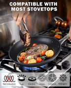 Cooks Standard Frying Omelet Pan, Classic Hard Anodized Nonstick 8-Inch/20cm - Image 3