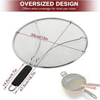 Splatter Screen for Cooking, Perforated Stainless Steel, 13 Inch Stainless - Image 2