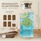 2 Pack Square Glass Pitcher - Image 2