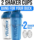VELOMIX -2 Pack- 28 oz Protein Shaker Bottles - Image 2