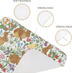 Spring Dish Drying Mat 18x24 Inch Easter Rabbit Bunny Floral Drying Mat Sage - Image 3