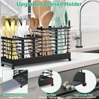 TomCare Utensil Holder with Water Absorbent Diatomite Stone 3 Removable - Image 3