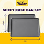Wilton Easy Layers Sheet Cake Pan, Rectangle Sheet Pan, 2-Piece Baking Sheets - Image 2