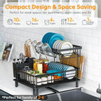 Dish Drying Rack, 2 Tier Dish Racks - Image 2