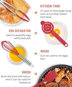 Pranski Kitchen Utensils Set-12 Pieces Silicone Cooking Utensils Set 392°F Heat - Image 6