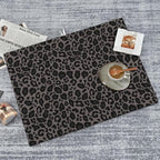 Black Grey Leopard Print Dish Drying Mat Cheetah Wild Animal Dark Skin Drying - Image 7