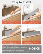 Kitchen Sink Splash Guard 30" 23" 18" Self-Draining Silicone Water Guard - Image 8