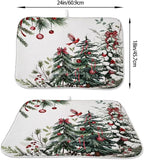 Christmas Dish Drying Mat 18 x 24 inch Winter Christmas Tree Pine Trees - Image 2