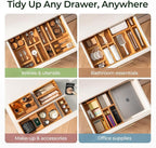 keechee 10-Piece Bamboo Drawer Organizer Set, 2.2" Deep Multi-Use Organizers - Image 4