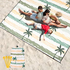 HIHOHO Beach Blanket Waterproof Sandproof Extra Large Beach Mat 79" X - Image 6