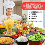 Set of 3 Red Food Strainer for Kitchen - Image 7