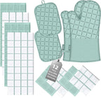 Oven Mitts Pot Holders Sets/Kitchen Towels and Dishcloths, Oven Gloves Kitchen by BSKSSK