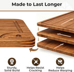 Set of 3 Bamboo Cutting Boards for Kitchen - Image 3