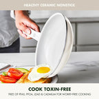 GreenPan Dover Healthy Ceramic Nonstick, 12 Piece Cookware Pots and Pans Set - Image 2