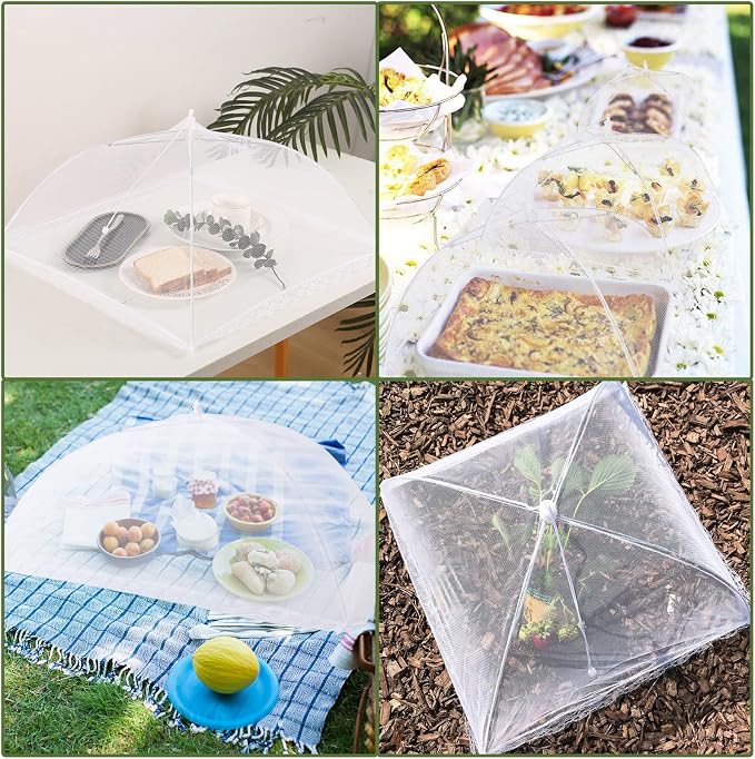 ZMCINER 7 Pack Food Covers for Outdoors Mesh Screen Include Food Tents 1 Extra - Image 8