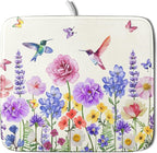 Giwawa Hummingbird Flower Dish Drying Mat 16x18 inch Watercolor Spring Herb by Giwawa