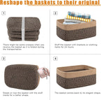 OIAHOMY 4 Pack Storage Baskets for Organizing, Small Bins for Shelves, Cute - Image 7