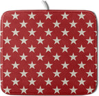 Patriotic July of 4th Red Star Dish Drying Mat by Aytipun