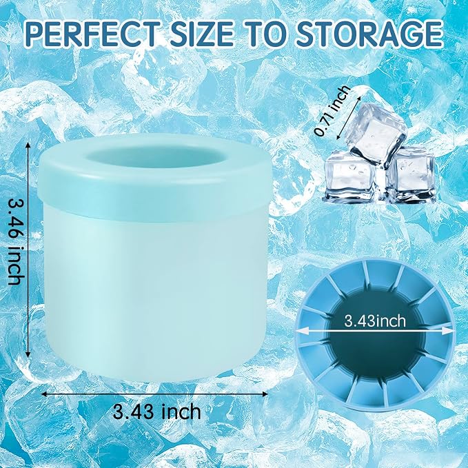 Cylinder Silicone Ice Cube Mold, New 3D Ice Cubes Maker, Decompress Ice Lattice - Image 2