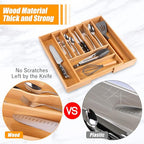 Bellsal Large Premium Bamboo Silverware Organizer - Image 5