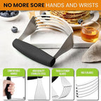 Spring Chef Dough Blender For Baking, Heavy Duty Dough Cutter Tool, Stainless - Image 4